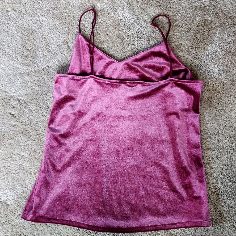 Pink Velour Tank Top - Picture 2 of 3
